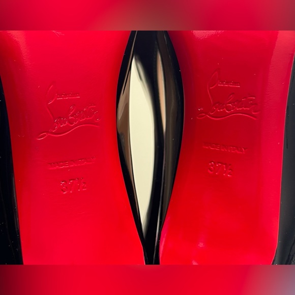 ***SOLD*** Christian Louboutin Décolleté 554 70mm Black Patent Heels, Size 37.5 - Picture 12 of 15